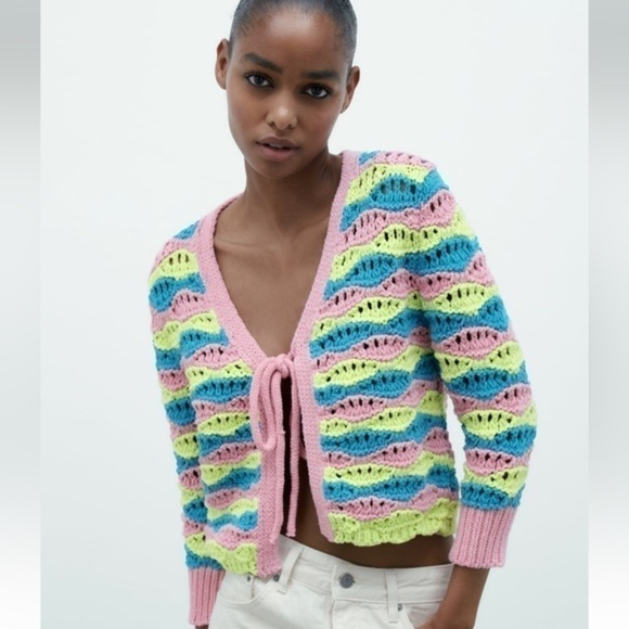 Zara Sweaters - Zara NWT striped knit cardigan